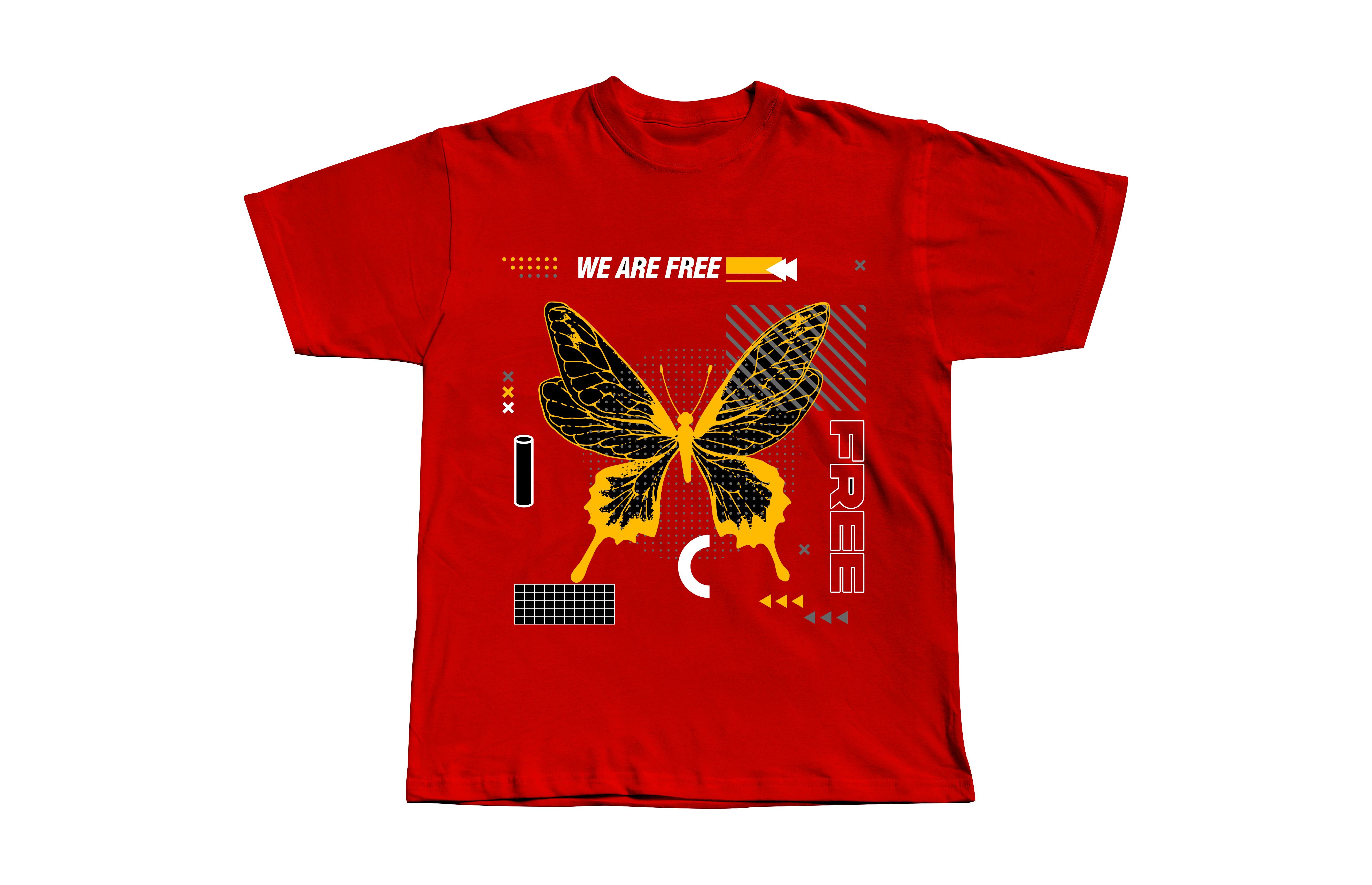 We Are Free T-Shirt (Red/Gold)