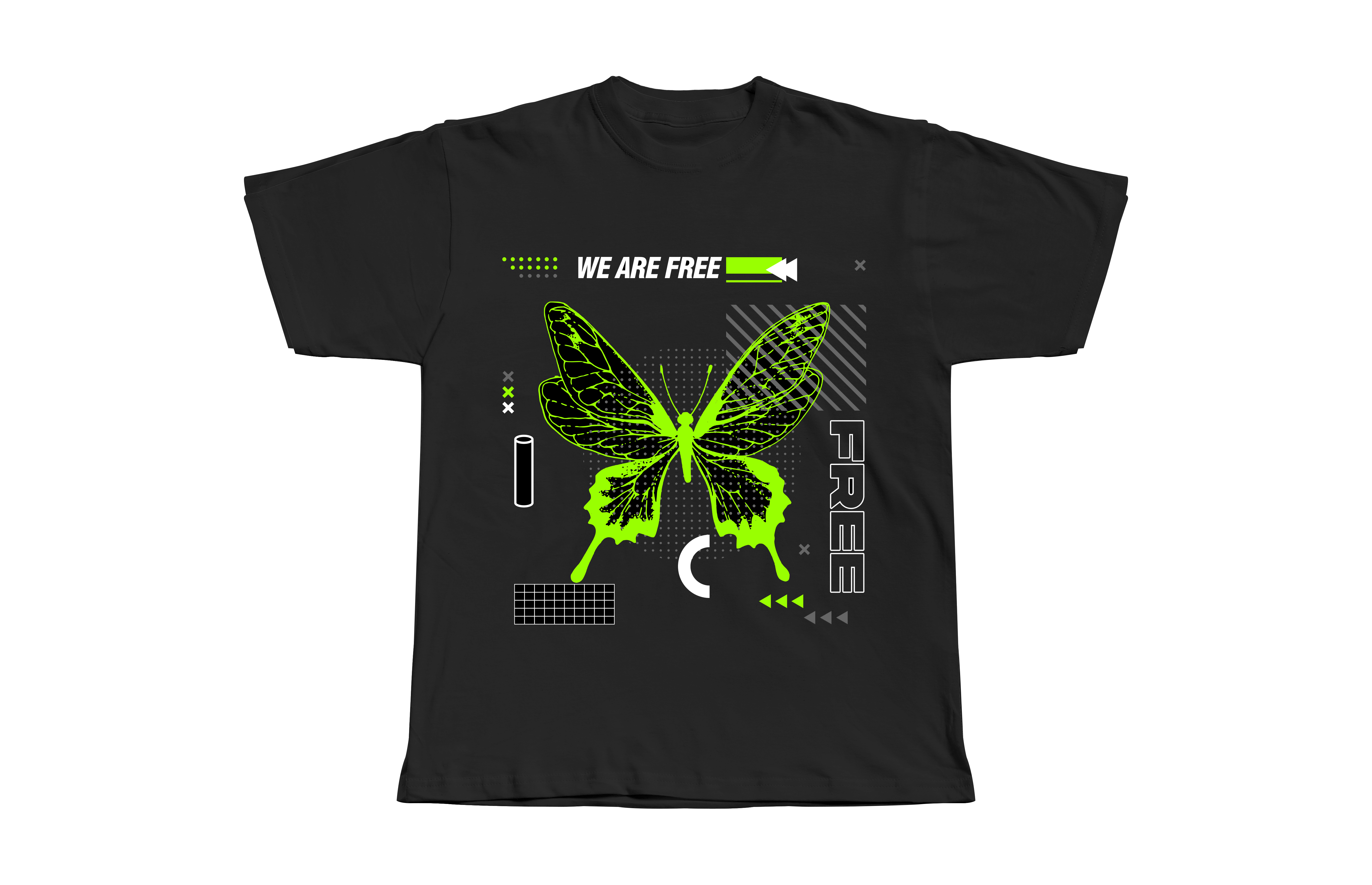 We Are Free T-Shirt (Black/Green)